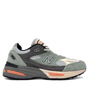 New Balance 991v2 Made In England Silver Blue Turbulence U991SG2